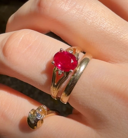 10k Vintage Ruby Ring