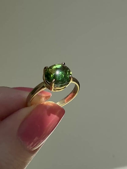 14k Tourmaline Cabochon Ring