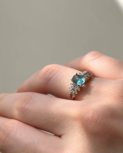 Vintage 10k Blue Topaz Ring