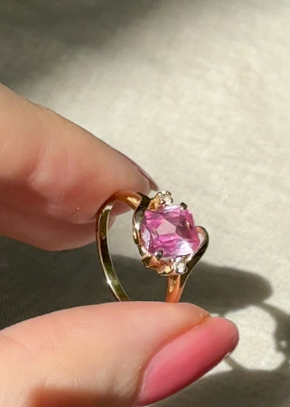 10k Pink Sapphire Ring